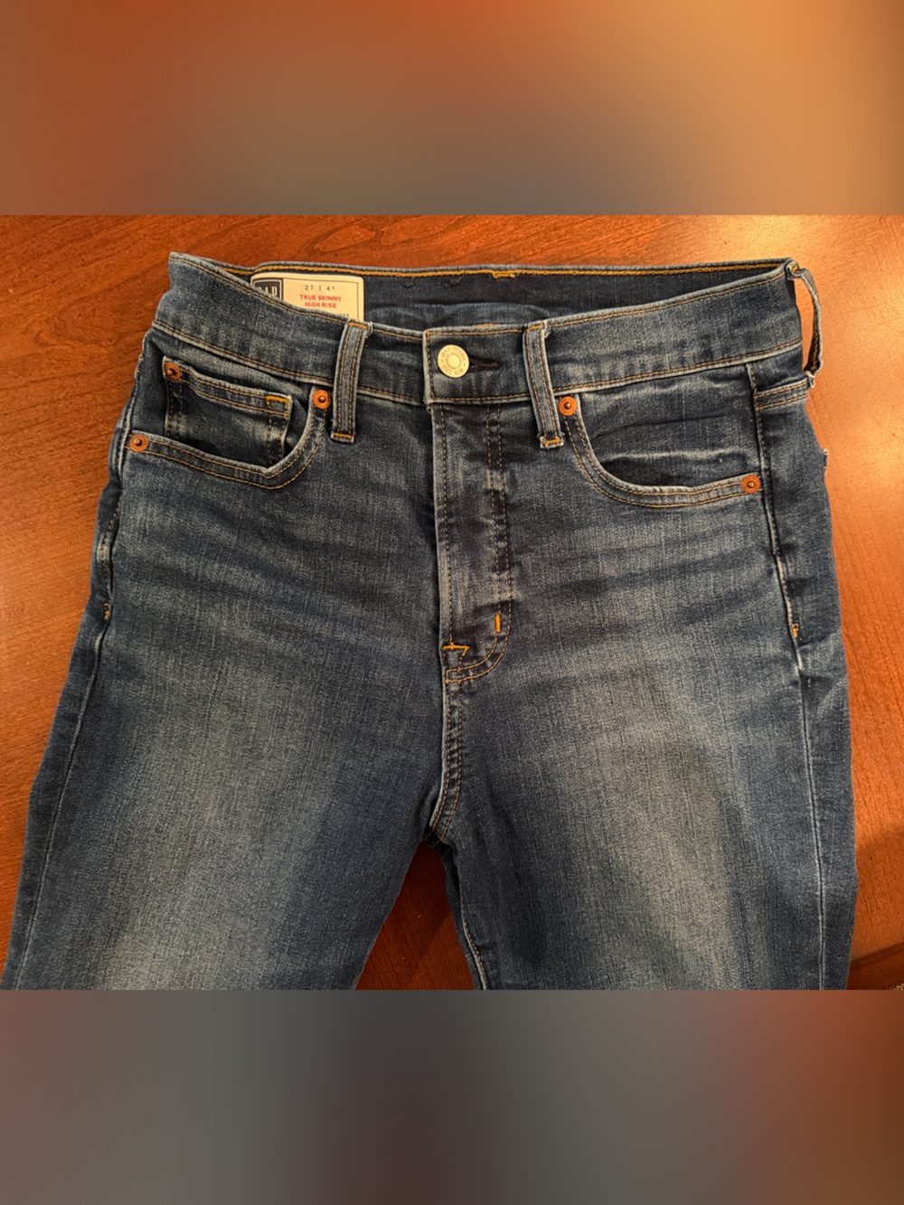 GAP Women's Dark Blue True Skinny High Rise Jeans